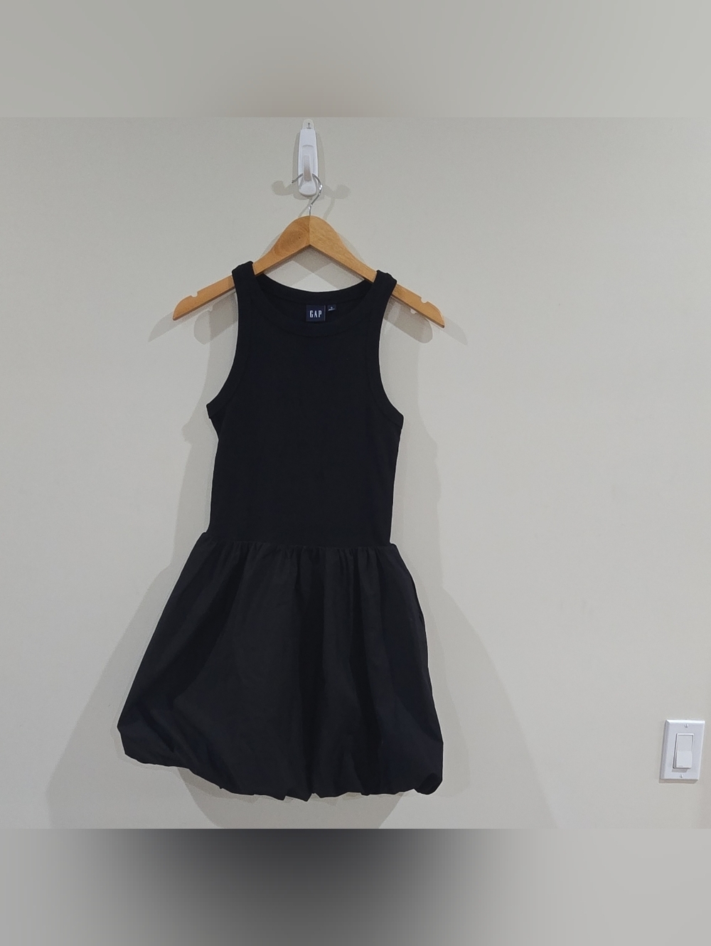 Gap Womens Mixed Media Bubble Mini Dress SMALL